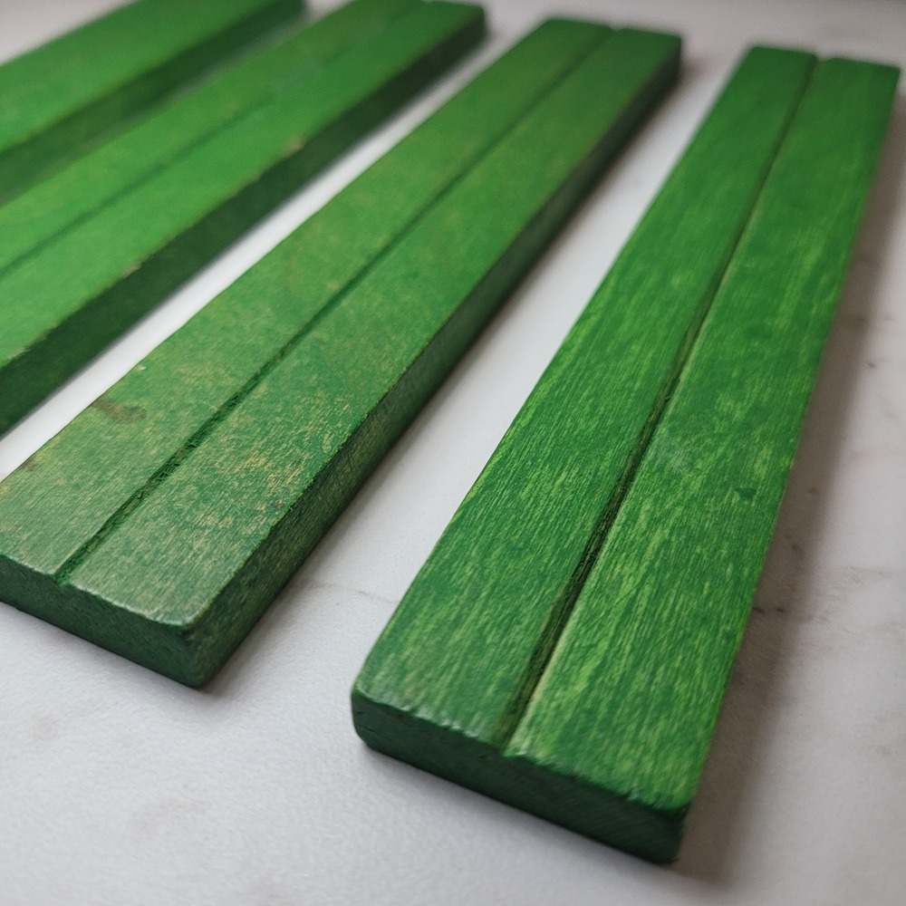 Vintage Lincoln Logs Green Flat 6 Inch‎ Small Roof